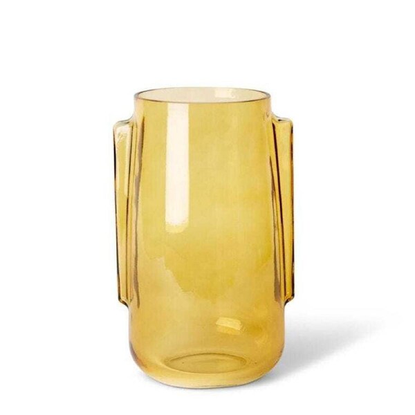E Style 28cm Glass Koami Tall Plant/Flower Vase Tabletop Home Decor Amber