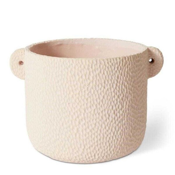 E Style Isadora 25cm Cement Plant Pot Home Decorative Planter Round Pink
