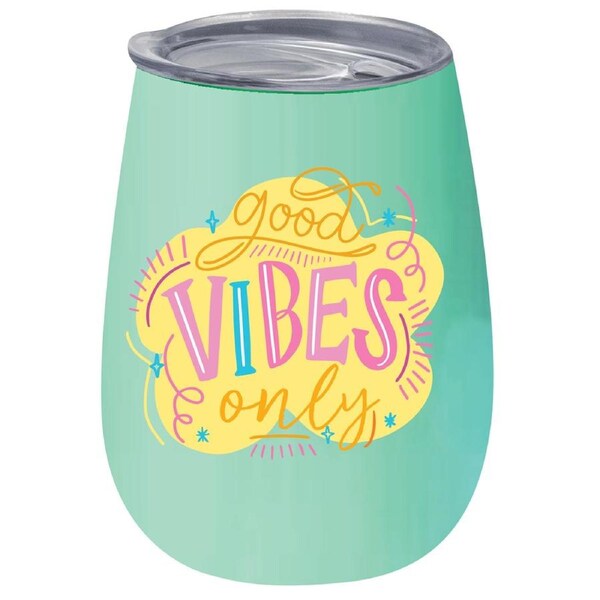 Good Vibes Only 360ml Stainless Steel Double Walled Tumbler Insulated Mug