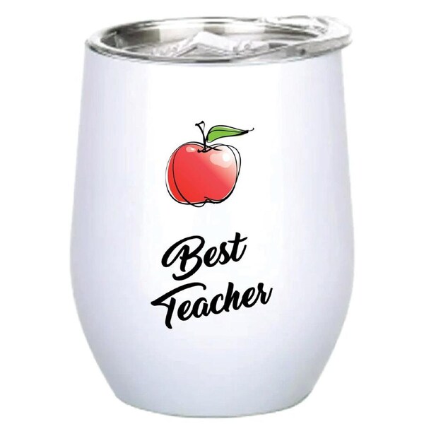 2pc Best Teacher 360ml Stainless Steel Double Walled Tumbler Insulated Mug