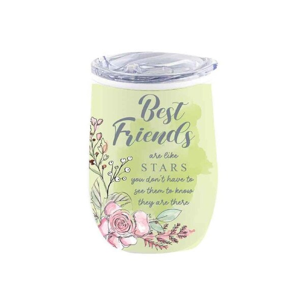 Best Friends 360ml Stainless Steel Double Walled Tumbler Insulated Mug Green