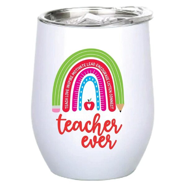 Teacher Ever 360ml Stainless Steel Double Walled Tumbler Insulated Cup/Mug