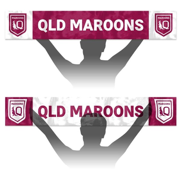 2025 State of Origin QLD Queensland GO Maroons Banner Flag with Hand Pockets