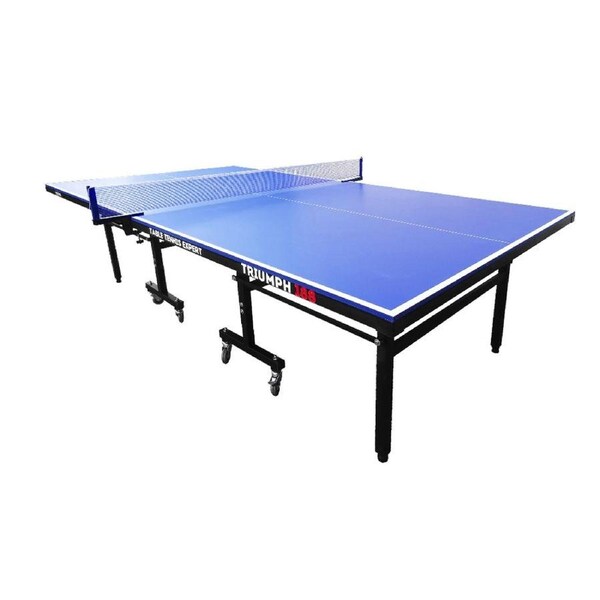 SUNNET Triumph 188 15mm Outdoor Waterproof Blue Foldable Solo Play Table Tennis Pingpong Table-Bats Balls Net