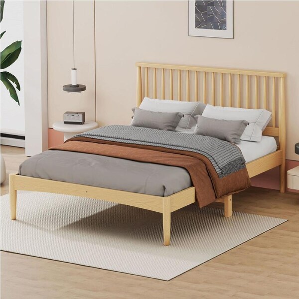 ALFORDSON Wooden Bed Frame Double Size Base Oak
