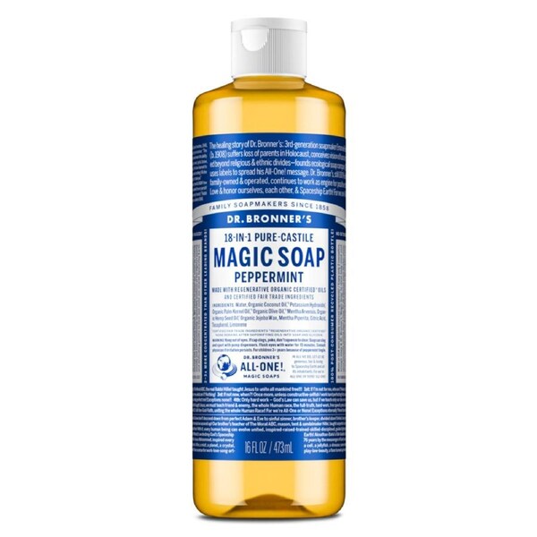 Dr Bronner's Pure Castile Liquid Magic Soap Peppermint 473ml