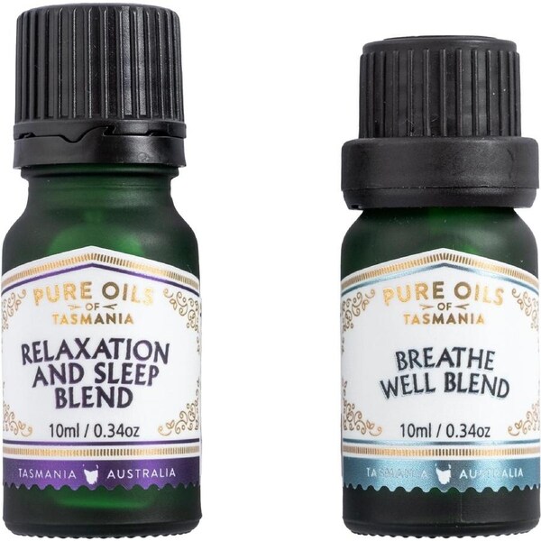 Pure Oils of Tasmania Sleep and Breathe Well Oils Double Set 20ml