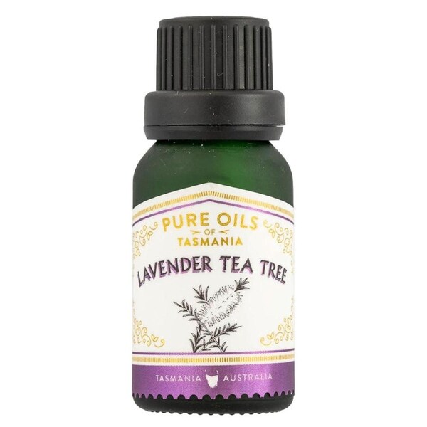 Pure Oils of Tasmania Lavender Tea Tree Essential Oil in Bamboo Box 15ml