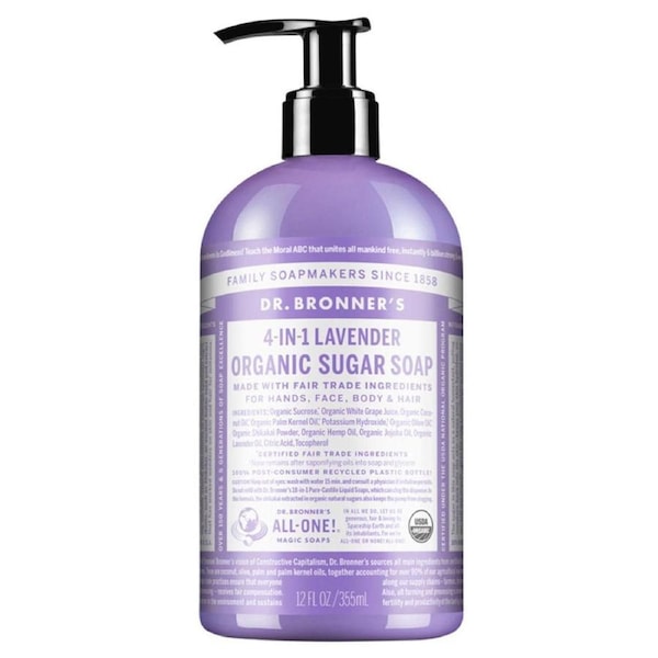 Dr Bronner's Organic Sugar Soap Lavender 355ml