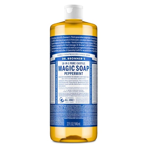 Dr Bronner's Pure Castile Liquid Magic Soap Peppermint 946ml