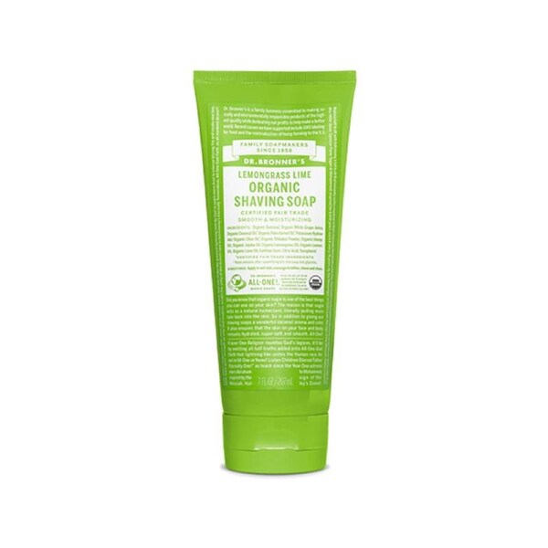 Dr Bronner's Organic Shaving Soap Lemongrass Lime 208ml