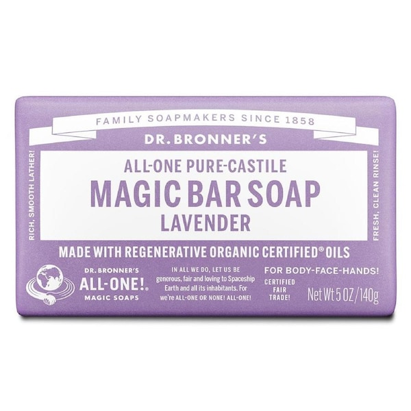 Dr Bronner's Pure Castile Magic Bar Soap Lavender 140g