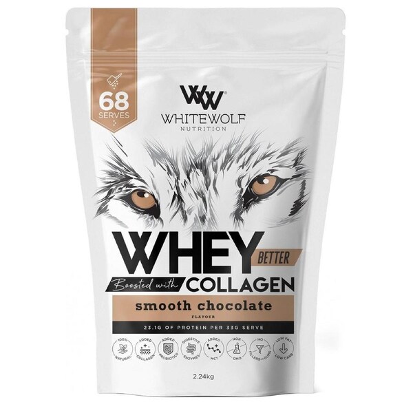 White Wolf Nutrition Whey Better Protein + Collagen Smooth Choco 2.24kg