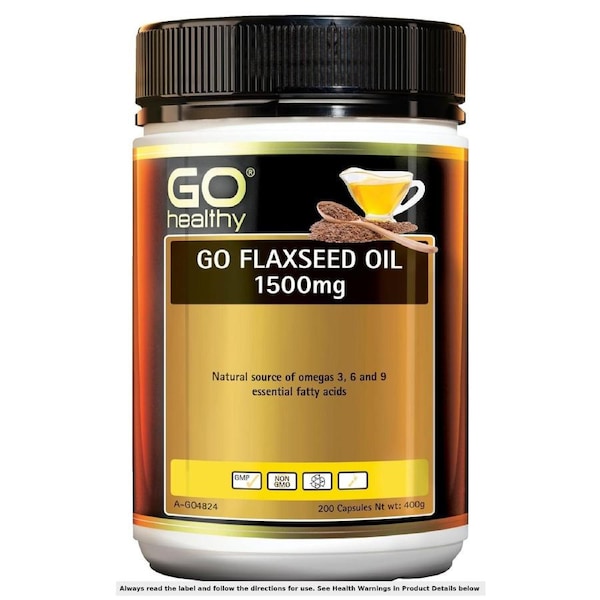 GO Healthy Flaxseed Oil 1500mg 200 Capsules