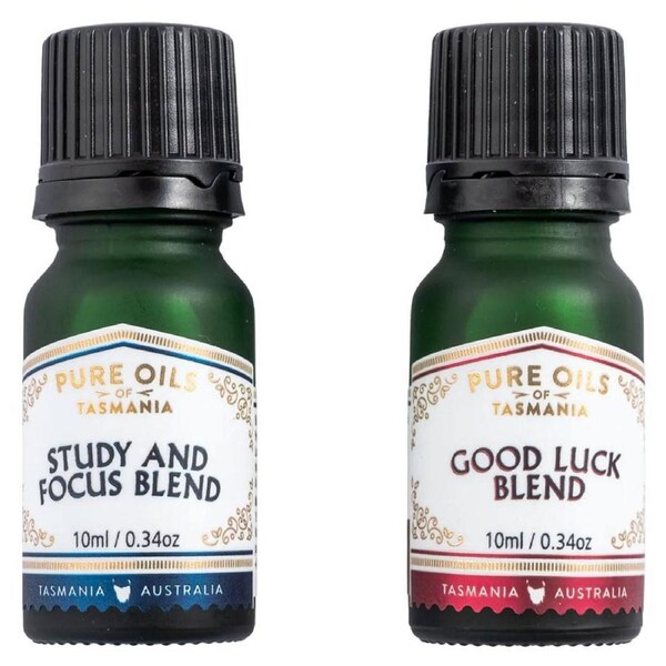 Pure Oils of Tasmania Study/Focus and Good Luck Oils Double Set 20ml