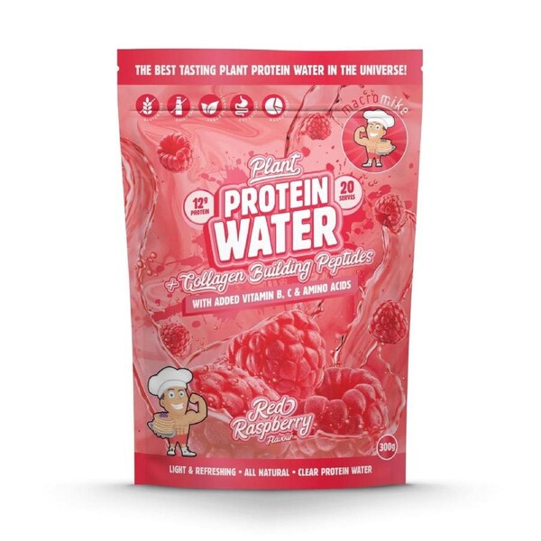 Macro Mike Plant Protein Water Red Raspberry 300g