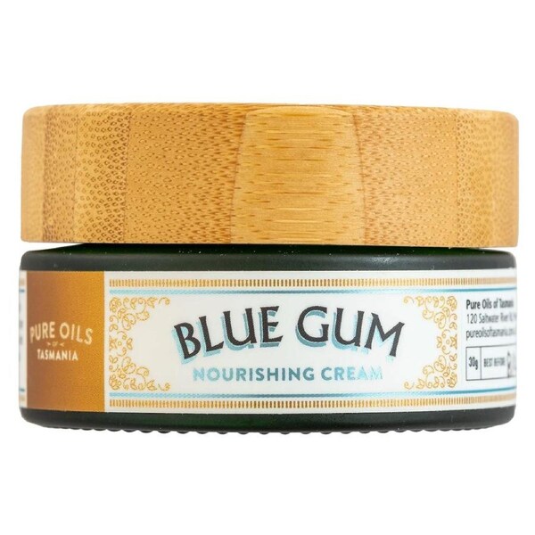Pure Oils of Tasmania Blue Gum Nourishing Cream in Bamboo Box 30ml