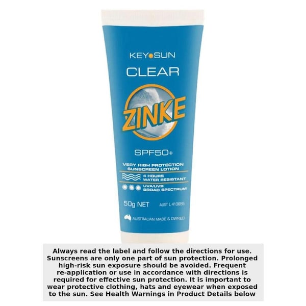 Key Sun Zinke Clear Zinke SPF 50+ 50g