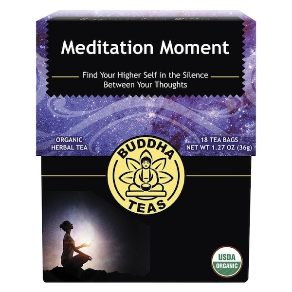 Buddha Teas Organic Herbal Tea Bags Meditation Moment 18 Pack