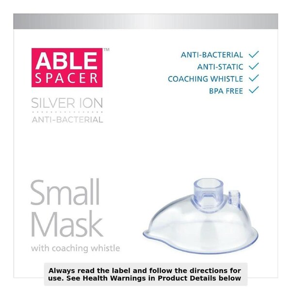 ABLE Spacer Whistle Mask AntiBacterial Small