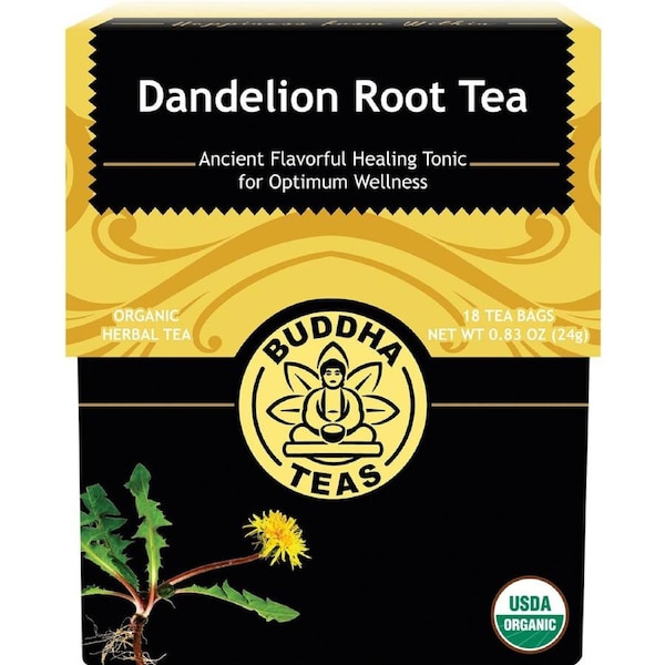 Buddha Teas Organic Dandelion Root Tea Bags 18 Pack