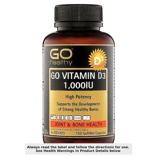 GO Healthy Vitamin D3 1000IU 150 Capsules