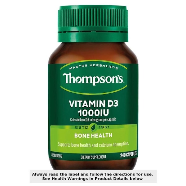 Thompsons Vitamin D3 1000iu 240 Capsules