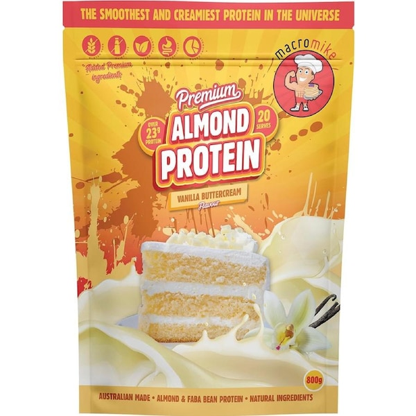 Macro Mike Premium Almond Protein Vanilla Buttercream 800g