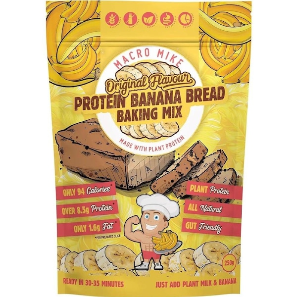 Macro Mike V2 Plant Based Protein Banana Bread Baking Mix 250g