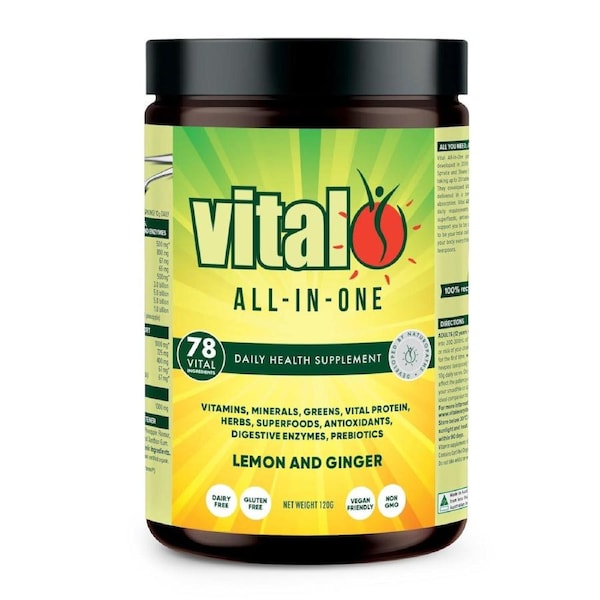 Vital All-In-One Daily Health Supplement Lemon and Ginger 120g