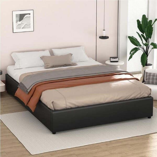ALFORDSON Bed Frame Gas Lift Storage Mattress Base Black - Queen Size