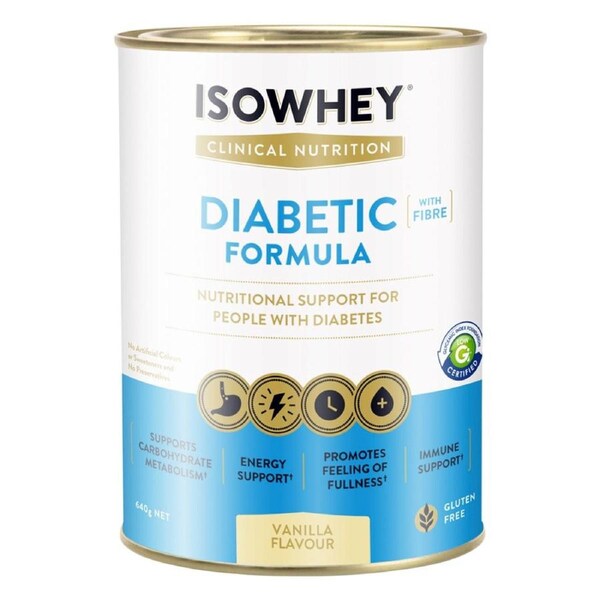 IsoWhey Clinical Nutrition Diabetic Formula Vanilla 640g