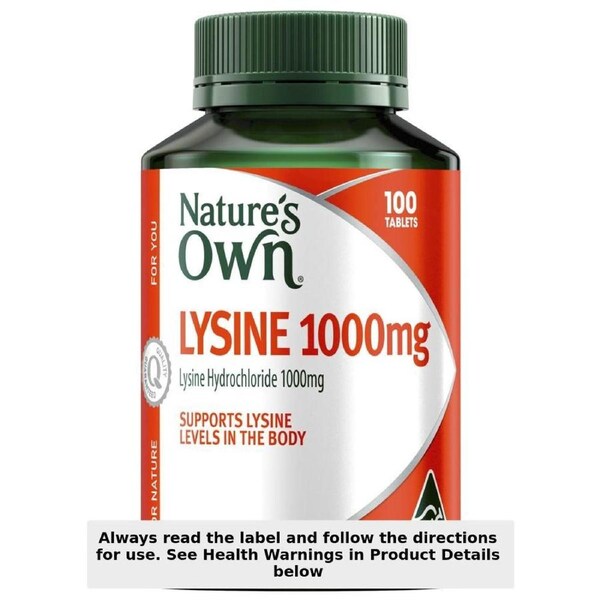 Nature's Own Lysine 1000mg 100 Tablets