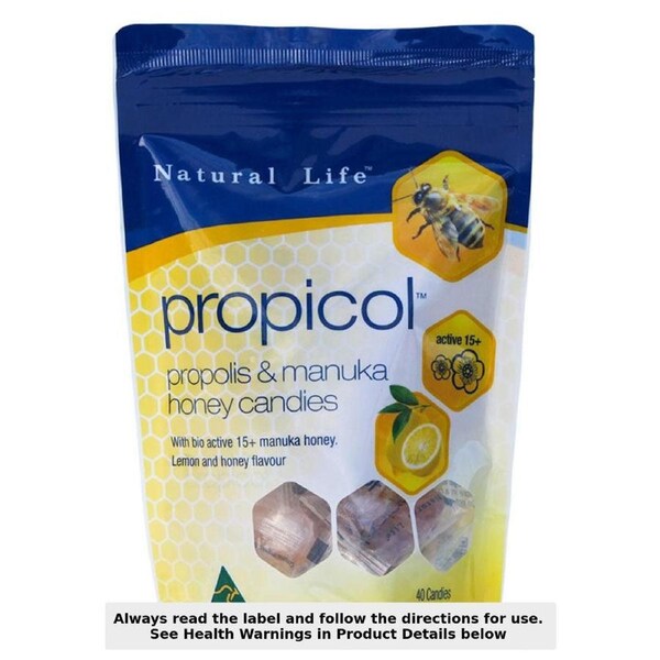 Natural Life Propolis Candy Lemon & Honey 40 Lozenges