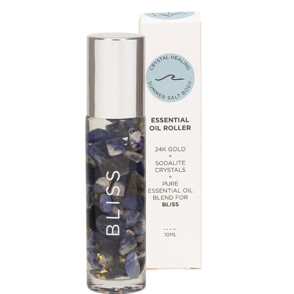 Summer Salt Body Bliss Essential Oil Roller Sodalite Crystals 10ml