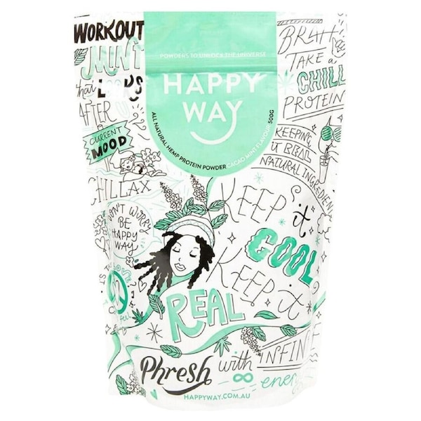 Happy Way Hemp Protein Powder Cacao Mint 500g