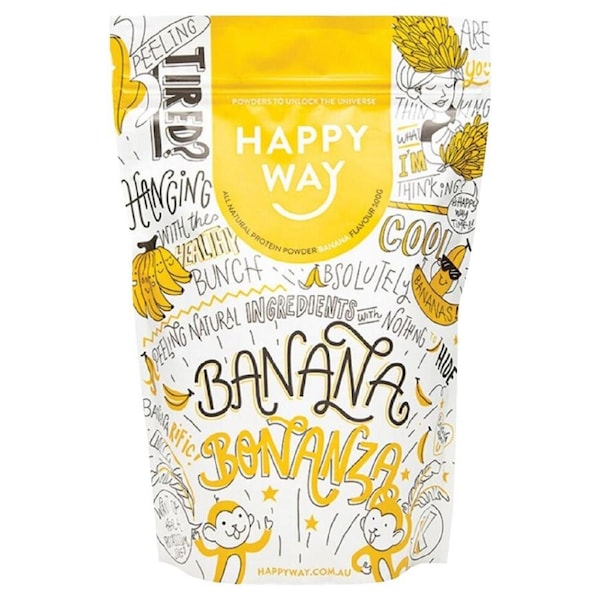 Happy Way Whey Protein Powder Banana 500g