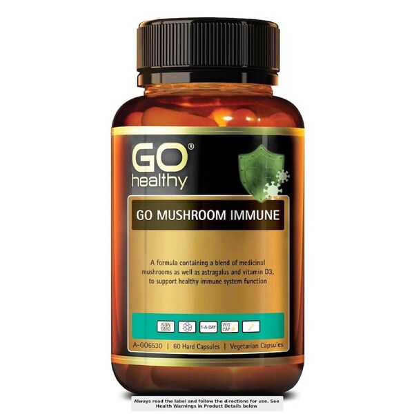 GO Healthy Mushroom Immune 60 Vegi Capsules