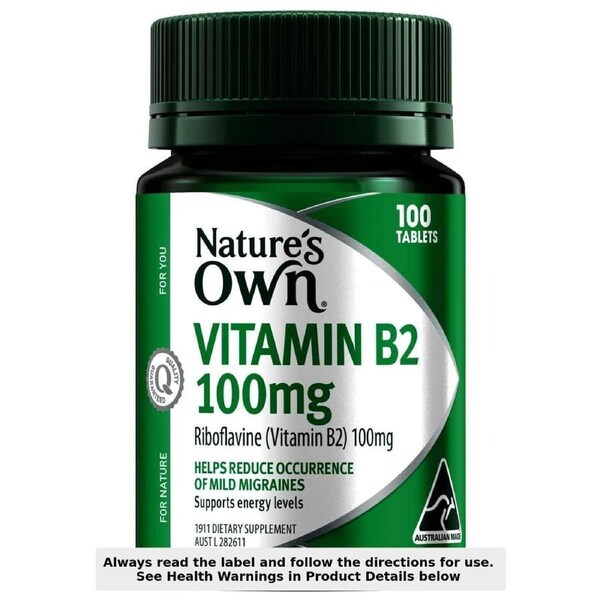 Nature's Own Vitamin B2 100mg 100 Tablets