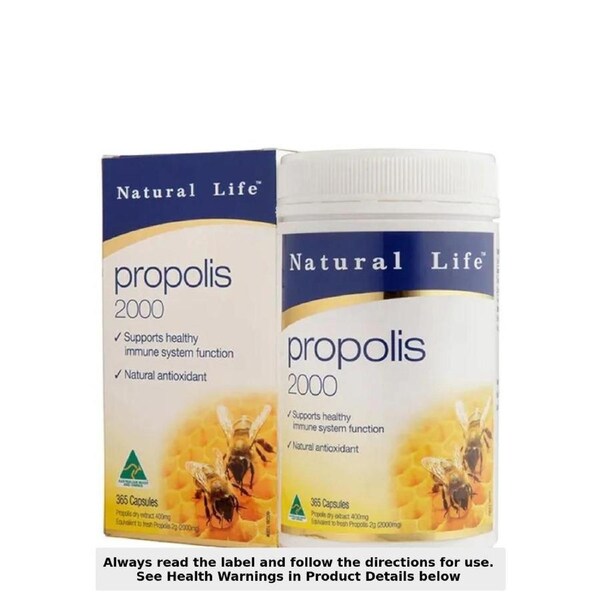 Natural Life Propolis 2000mg 365 Capsules
