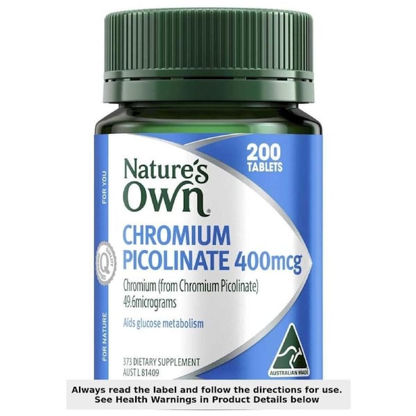 Nature's Own Chromium Picolinate 400mcg 200 Tablets