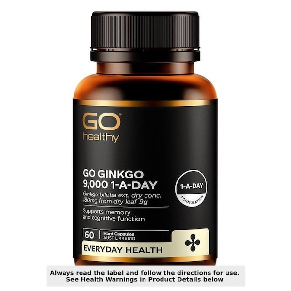 GO Healthy 1-A-Day GinkGO 9000 60 Capsules