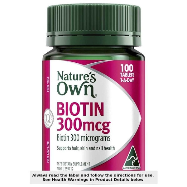 Nature's Own Biotin 300mcg 100 Tablets