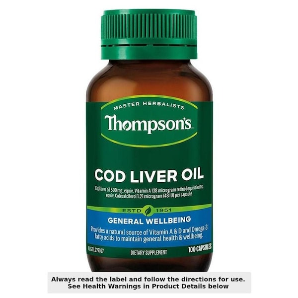 Thompsons Cod Liver Oil 100 Capsules