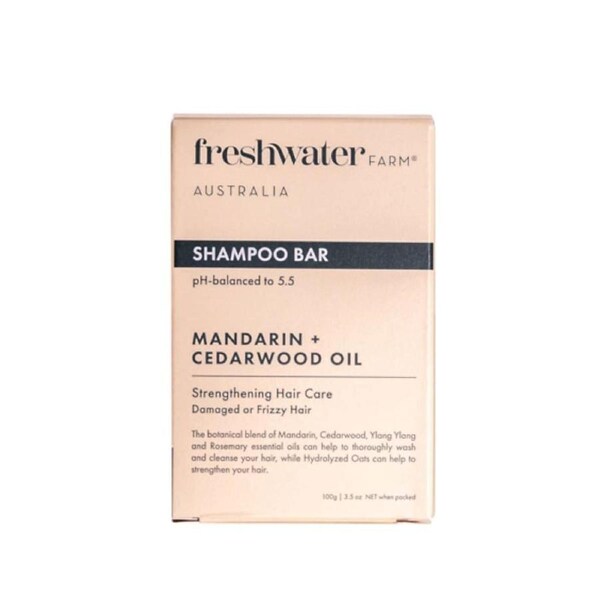 Freshwater Farm Mandarin + Cedarwood Shampoo Bar 100g