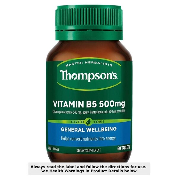 Thompsons Vitamin B5 500mg 60 Tablets