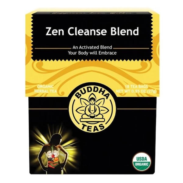 Buddha Teas Organic Herbal Zen Cleanse Blend Tea 18 Pack