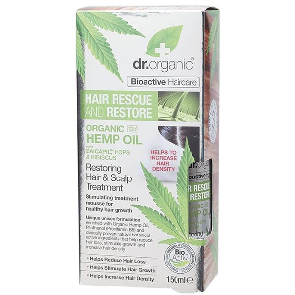 Dr Organic Hemp Oil Restoring Hair & Scalp Treatment 150ml