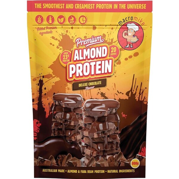 Macro Mike Premium Almond Protein Deluxe Chocolate 800g