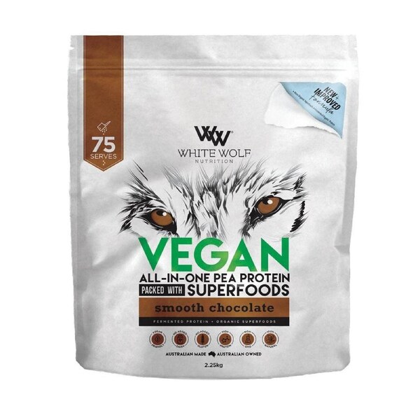 White Wolf Nutrition Vegan Protein With Superfoods Smooth Chocolate 2.25kg